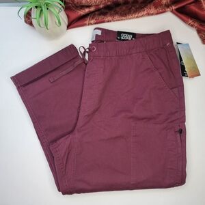 Ocean + Coast Pants Dark Brick Size 12 NWT